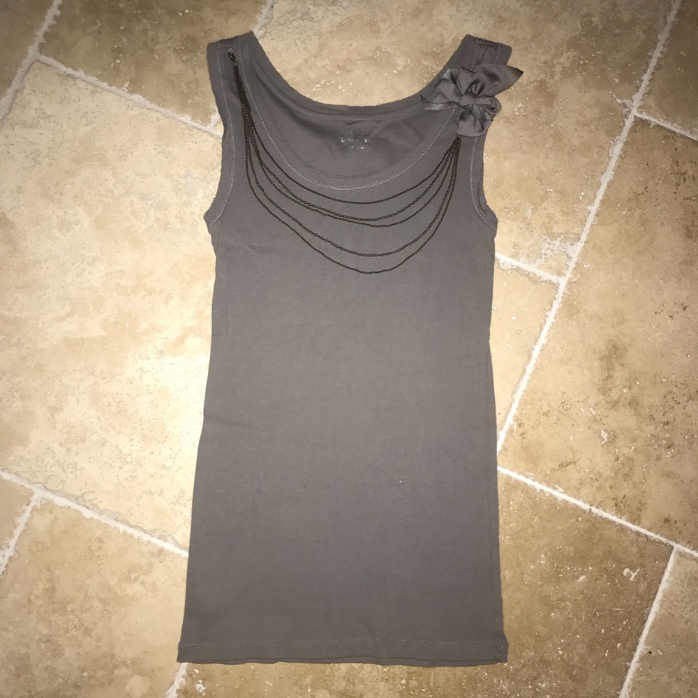 Loft Gray Ribbed Tank
